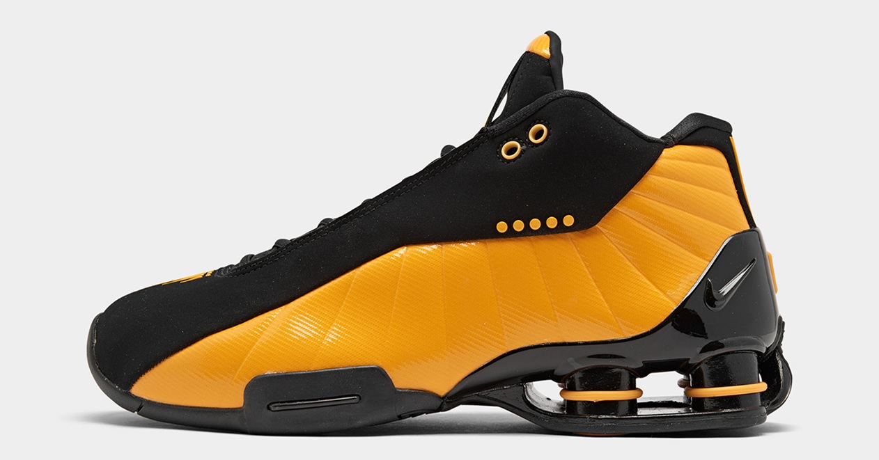 nike shox bb4 black/university gold