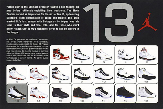 jordan shoe number card