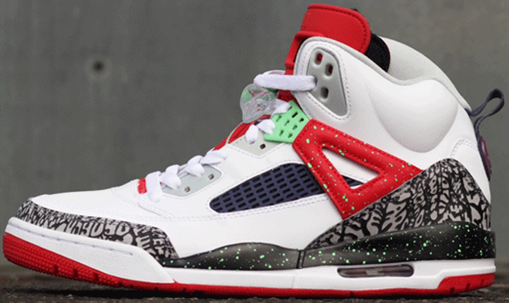 white green and red jordans