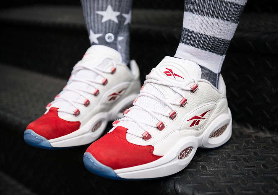 red and white reebok