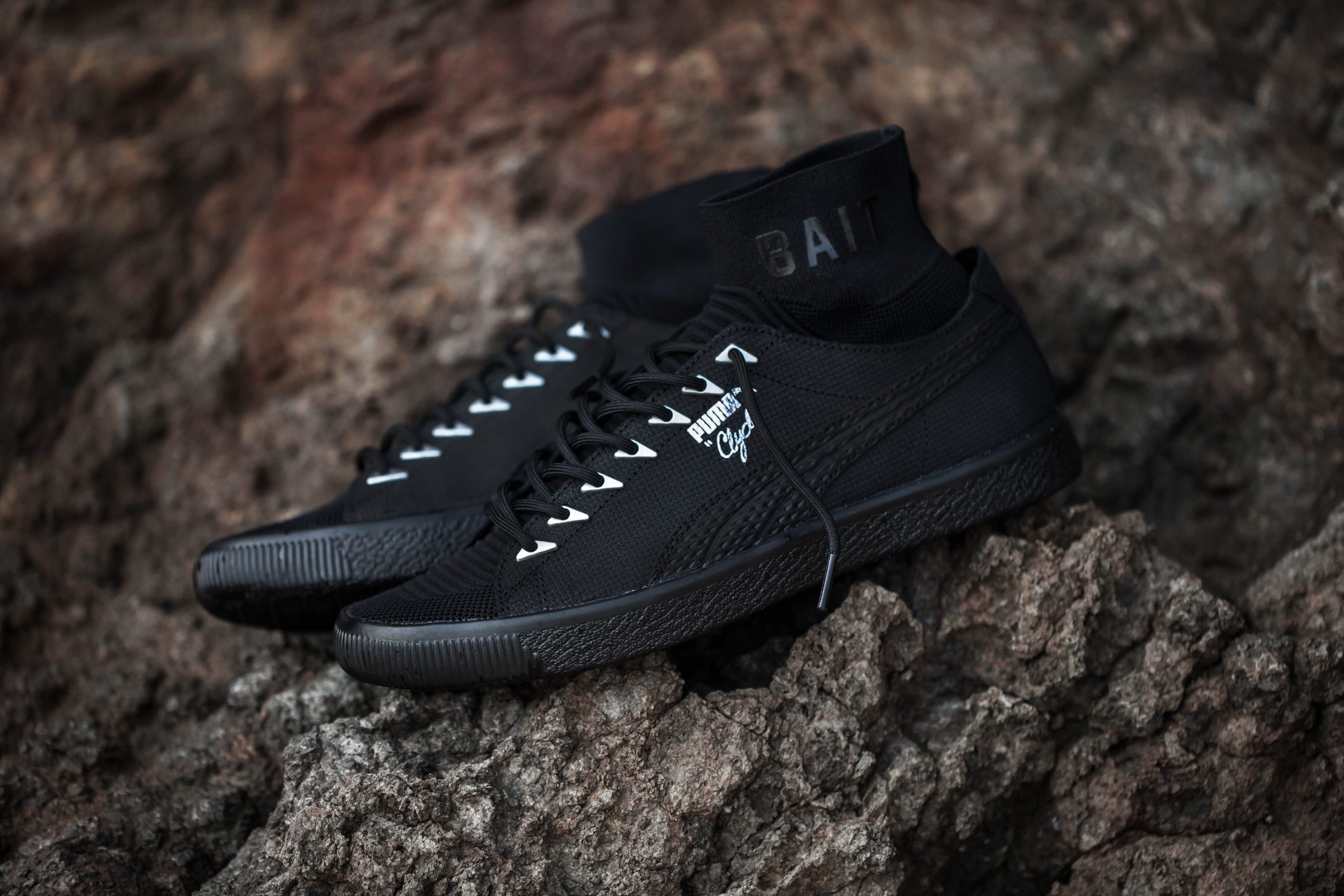 puma clyde sock black panther