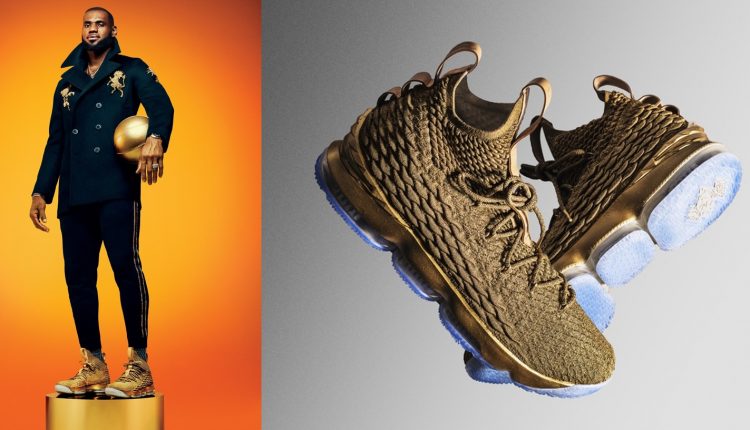 lebron-james-debuts-gold-nike-lebron-15-goldcustom-by-shoe-surgeon