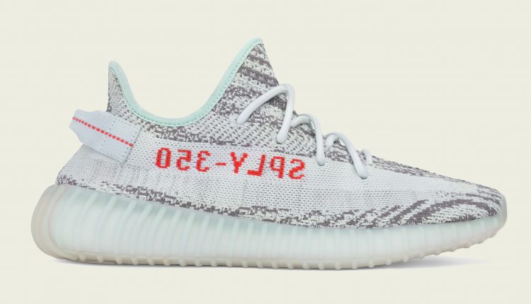adidas Originals YEEZY BOOST 350 V2 Blue Tint Grey Three High Resolution Red (1)