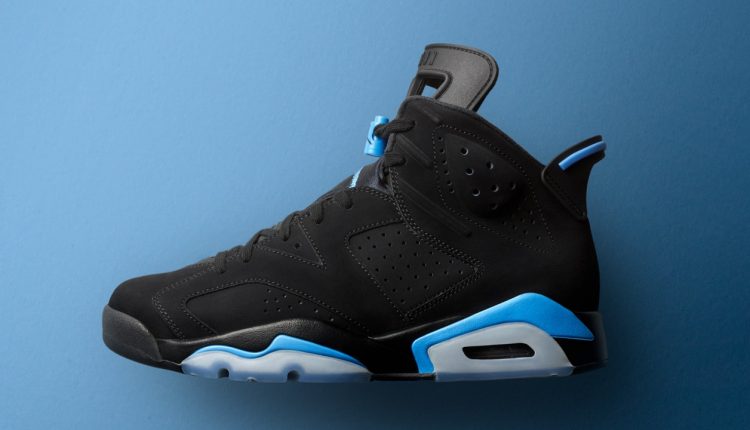 air jordan 6 retro black university blue