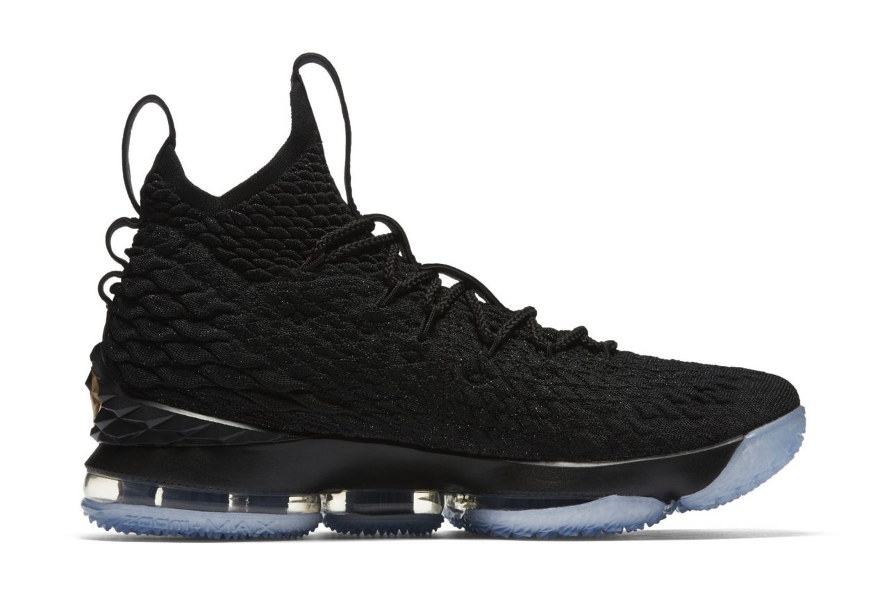 lebron 15 low black and gold