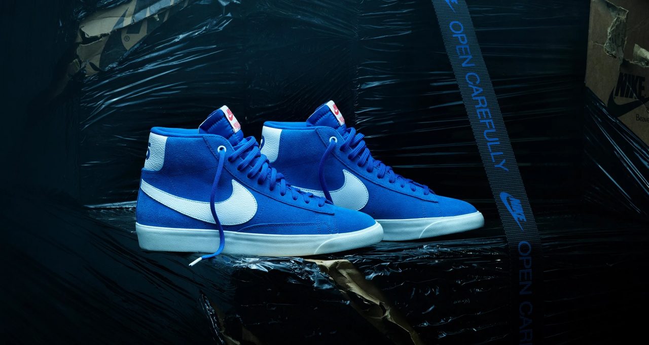 stranger things x nike blazer mid og pack blue