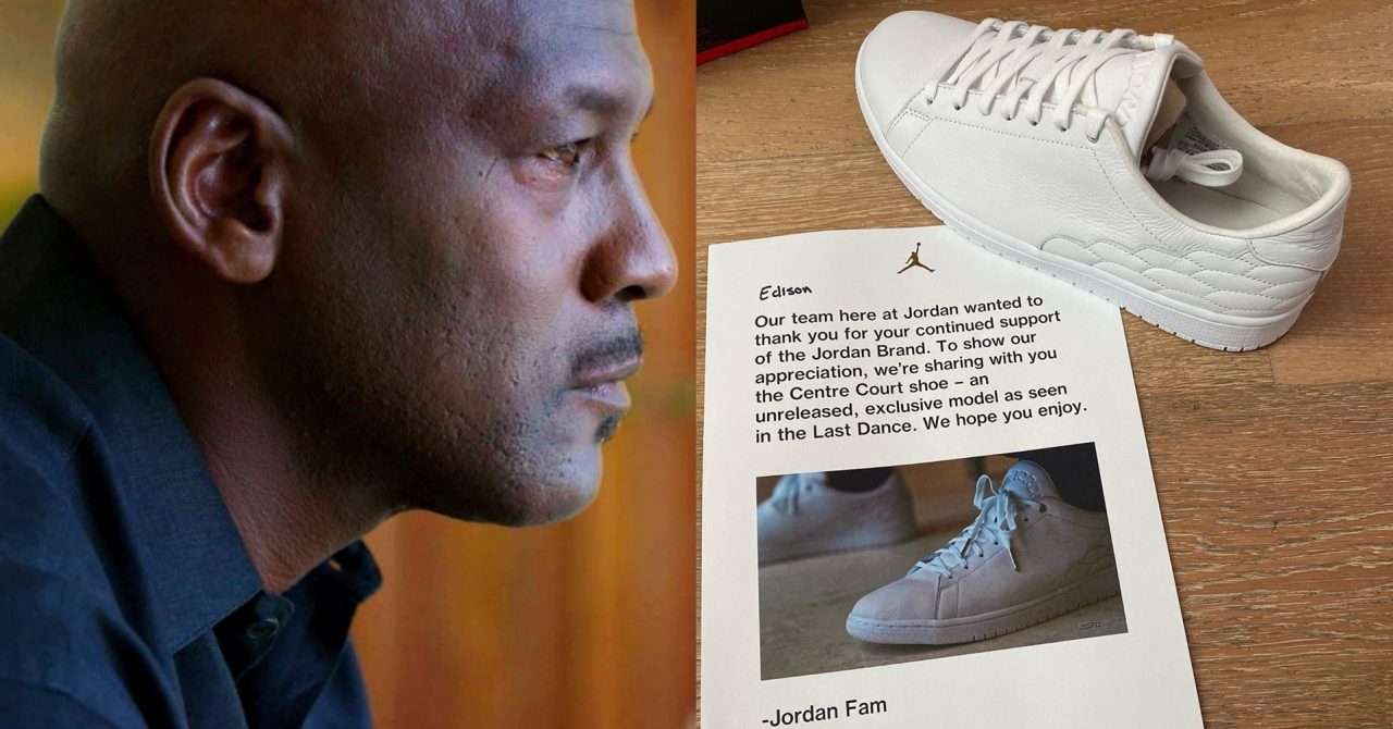 新聞分享 / 身份揭曉 喬丹在《The Last Dance》受訪時穿的鞋叫 Air Jordan 1 Centre Court
