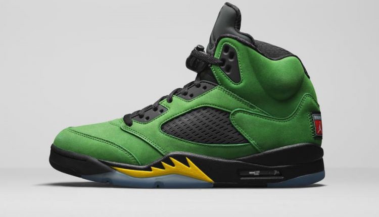 Air Jordan 5 all green premium suede upper