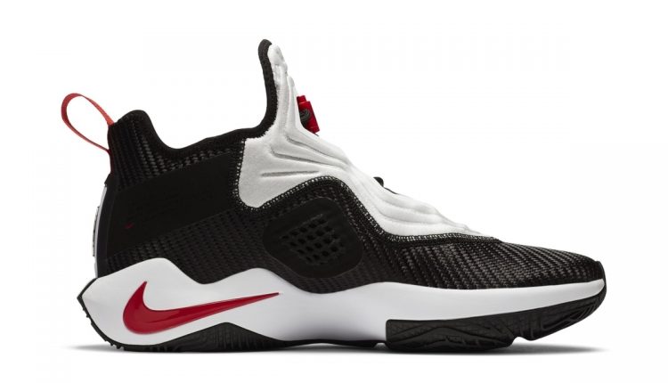 nike lebron soldier xiv 14 black white red (4)