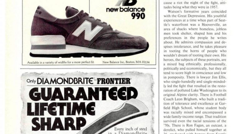 NEW BALANCE 990 NEWSPAPER