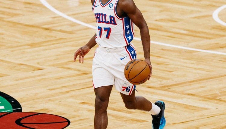 VJ Edgecombe NBA DEBUT CLOT x adidas AE 1 Low Blue Flame (3)